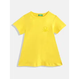 United Colors of Benetton Brand Logo Embroidered Pure Cotton A-Line Dress-picture-10