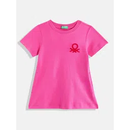 United Colors of Benetton Brand Logo Embroidered Pure Cotton A-Line Dress-picture-45