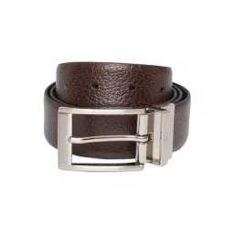 United Colors Of Benetton Brown & Black Marek Textured Leather Reversible Belt For Men-picture-42