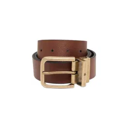 United Colors of Benetton Brown & Grey Grifton Textured Leather Reversible Belt-picture-32
