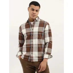 United Colors Of Benetton Brown Cotton Regular Fit Checks Shirt-picture-16