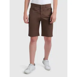 United Colors of Benetton Brown Cotton Slim Fit Shorts-picture-28
