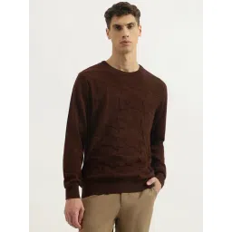 United Colors of Benetton Brown Pure Cotton Regular Houndstooth Sweatshirt-picture-27