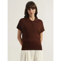 United Colors Of Benetton Brown Regular Fit Polo T-Shirt-picture-33