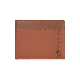 United Colors of Benetton Carrook Dark Tan Leather RFID Protected Bi-Fold Wallet-picture-32