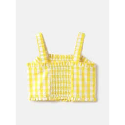 United Colors of Benetton Checked Shoulder Straps Cotton Crop Top-picture-23