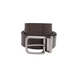 United Colors of Benetton Chocolate & Tan Elkin Printed Leather Reversible Belt-picture-21