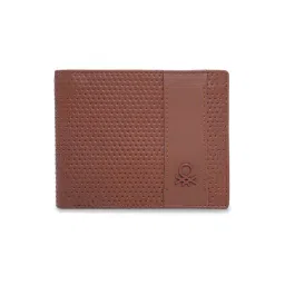 United Colors of Benetton Dark Tan Rutland Textured Leather Bi-Fold Wallet-picture-13