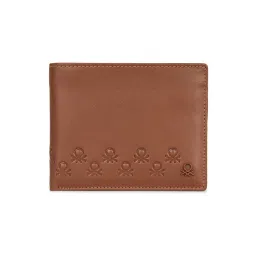 United Colors of Benetton Erlach Tan Logo Leather RFID Protected Bi-Fold Wallet-picture-40