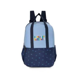 United Colors of Benetton Fermo Light Blue & Navy Polyester Printed Backpack-picture-41