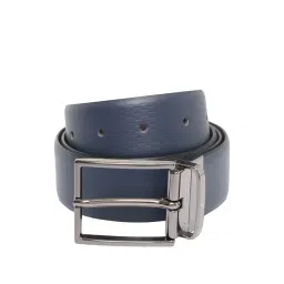United Colors of Benetton Filip Navy & Brown Leather Reversible Belt for Men-image-0