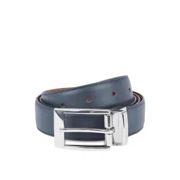 United Colors of Benetton Fredrico Navy & Tan Leather Reversible Belt for Men-picture-33