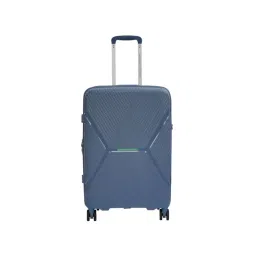 United Colors of Benetton Galaxy Blue Textured Hard Large Trolley Bag - 75 Cm-picture-31
