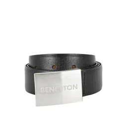 United Colors of Benetton Gatto Black Leather Waist Belt for Men-picture-13