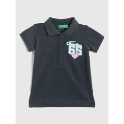 United Colors of Benetton Girls Embroidered Polo Collar T-shirt-picture-20