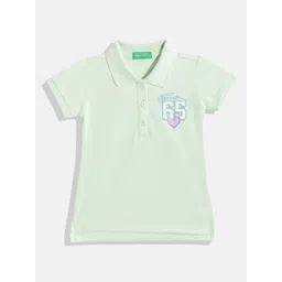 United Colors of Benetton Girls Embroidered Polo Collar T-shirt-picture-21