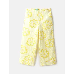 United Colors of Benetton Girls Floral Printed High-Rise Trousers-picture-24