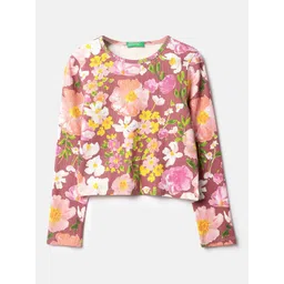 United Colors of Benetton Girls Floral Printed Round Neck Top-picture-41