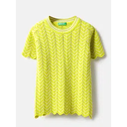 United Colors of Benetton Girls Geometric Printed Cotton Top-picture-43