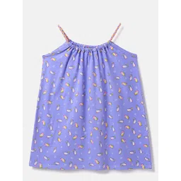 United Colors of Benetton Girls Graphic Printed Shoulder Strap A-Line Dress-picture-42