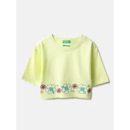United Colors of Benetton Girls Lime Green Cotton Top-picture-40