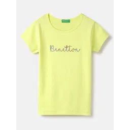 United Colors of Benetton Girls Printed Pure Cotton T-shirt-picture-14