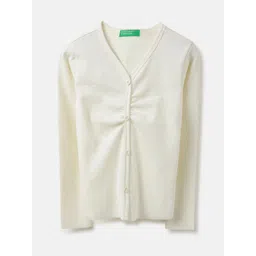 United Colors of Benetton Girls Ribbed V-Neck Tshirts-picture-17