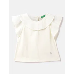 United Colors of Benetton Girls Ruffled Cap Sleeve Cotton Top-picture-22