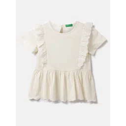 United Colors of Benetton Girls Ruffled Cotton A-Line Dress-picture-39