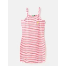United Colors of Benetton Girls Striped Embroidered A-Line Dress-picture-54