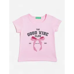United Colors of Benetton Girls Typography Printed Regular Fit T-Shirt-picture-24