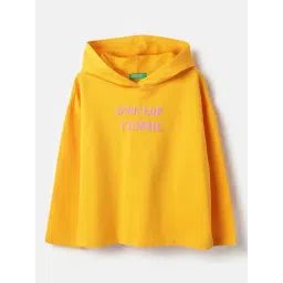 United Colors of Benetton Girls Yellow Cotton Floral Print Sweatshirt-picture-15