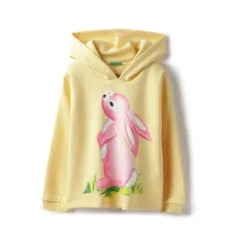 United Colors of Benetton Girls Yellow Graphic Sweatshirt-picture-40