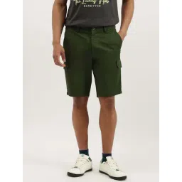 United Colors Of Benetton Green Comfort Fit Cargo Shorts-picture-18