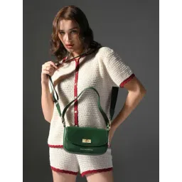 United Colors of Benetton Green Dorothea Textured Cross Body Bag-picture-21