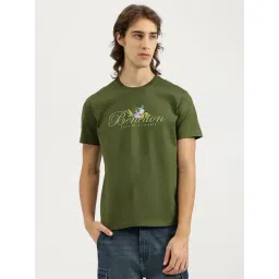 United Colors Of Benetton Green Pure Cotton Relaxed Fit Printed T-Shirt-picture-22