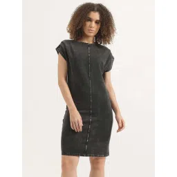 United Colors of Benetton Grey Plain Dress image 1