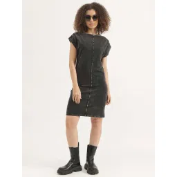 United Colors of Benetton Grey Plain Dress image 4