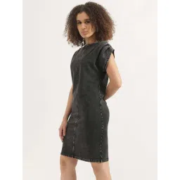 United Colors of Benetton Grey Plain Dress image 3