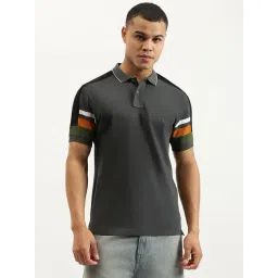 United Colors Of Benetton Grey Pure Cotton Regular Fit Printed Polo T-Shirt-picture-39