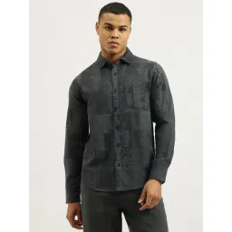 United Colors of Benetton Grey Regular Fit Face Print Shirt-picture-45