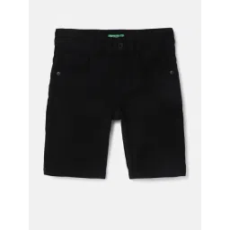 United Colors of Benetton Kids Black Solid Shorts-picture-48