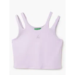 United Colors of Benetton Kids Purple Cotton Embellished Top-picture-13