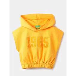 United Colors Of Benetton Mango Cotton Cropped Printed Hooded T-Shirt-picture-44