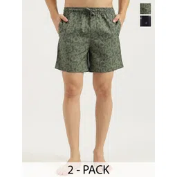 United Colors of Benetton Men Pack Of 2 Printed Pure Cotton Mid-Rise Breathable Boxers-picture-18
