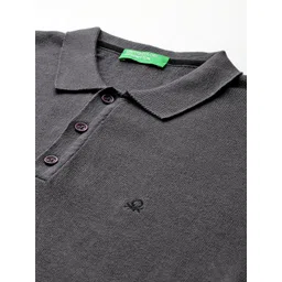 United Colors of Benetton Men Pure Cotton Polo Collar Pullover image 5