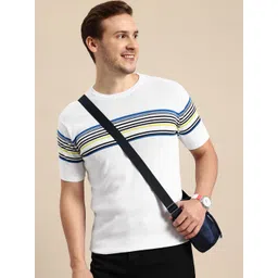 United Colors of Benetton Men Pure Cotton Striped Pullover-picture-24