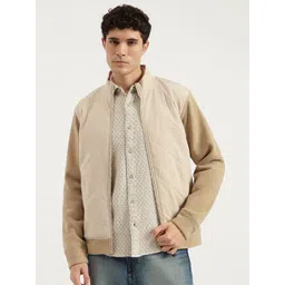 United Colors of Benetton Men Regular Fit Mock Neck Quilted Sweatshirt-picture-29