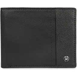 united colors of benetton Men RFID Protected Asbetos Global Coin Wallet - Black, No. of Card Slot: 4 | Half Textured Global Coin Wallet with Side Closure | Leather-picture-14
