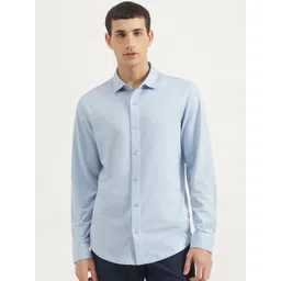 United Colors of Benetton Men Slim Fit Spread Collar Solid Cotton Casual Shirt-picture-36